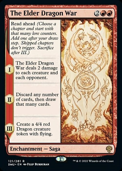 The Elder Dragon War Card Front