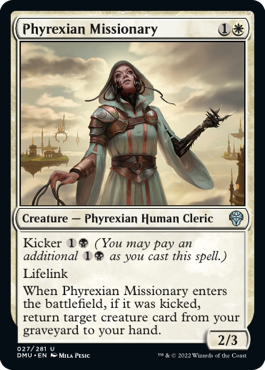 Missionaria di Phyrexia Card Front