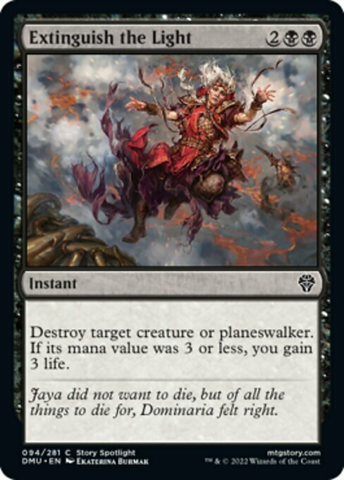 Extinguish the Light Card Front