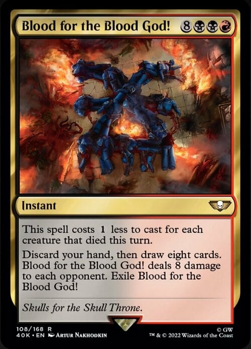 Blood for the Blood God! Card Front