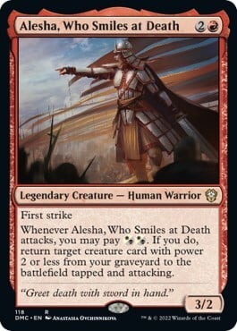 Alesha, Who Smiles at Death Card Front