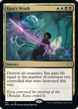 Kaya's Wrath Card Front