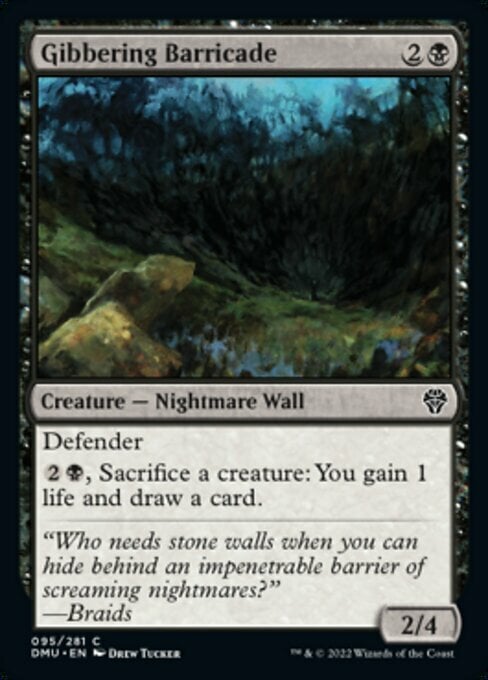 Gibbering Barricade Card Front