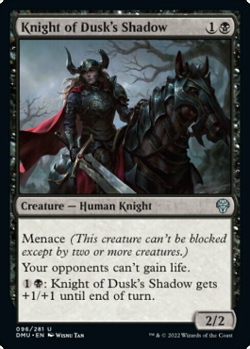 Knight of Dusk's Shadow Card Front