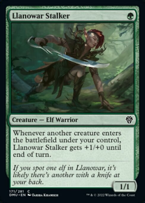 Cacciatrice di Llanowar Card Front