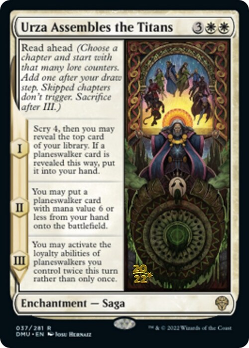 Urza Assembles the Titans Card Front