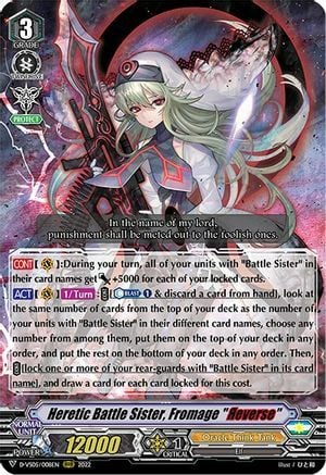 Heretic Battle Sister, Fromage "Reverse" Card Front