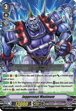Juggernaut Maximum Card Front