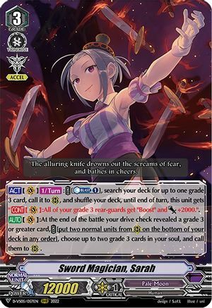Sword Magician, Sarah Card Front