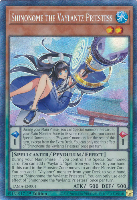 Shinonome the Vaylantz Priestess Card Front