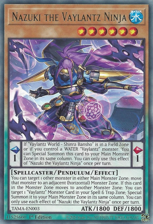 Nazuki the Vaylantz Ninja Card Front