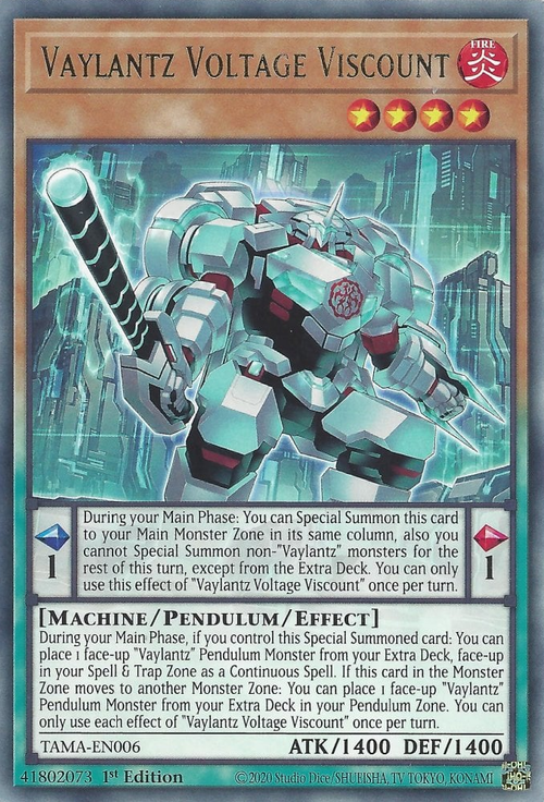 Vaylantz Voltage Viscount Card Front