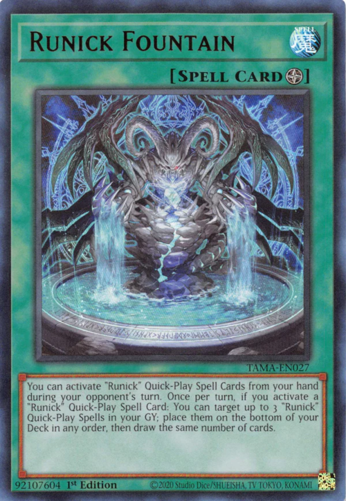 Runick Fountain Card Front