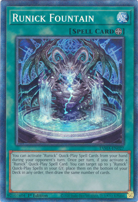 Runick Fountain Card Front