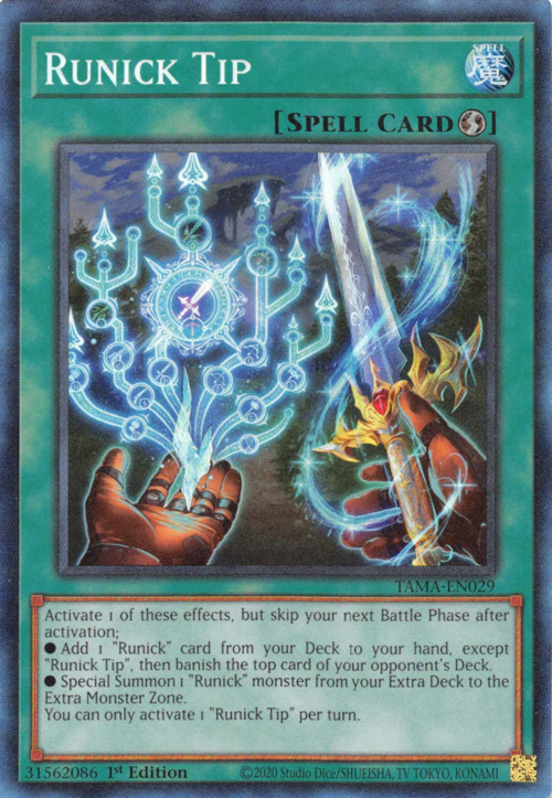 Runick Tip Card Front