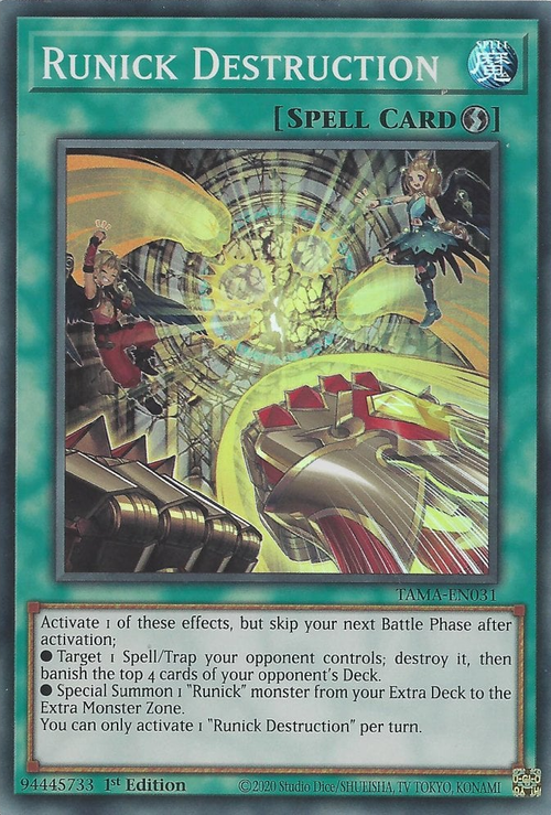 Runick Destruction Card Front