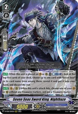 Seven Seas Sword King, Nighthaze [V Format] Card Front