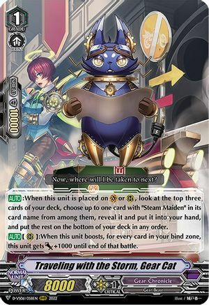 Traveling with the Storm, Gear Cat Card Front