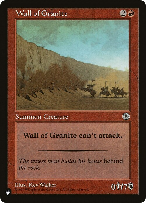 Wall of Granite Card Front