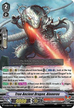 True Ancient Dragon, Aloneros [V Format] Card Front