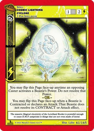 Cosmic Lightning Cyclone Card Front