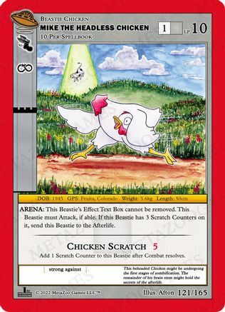 Mike the Headless Chicken Card Front