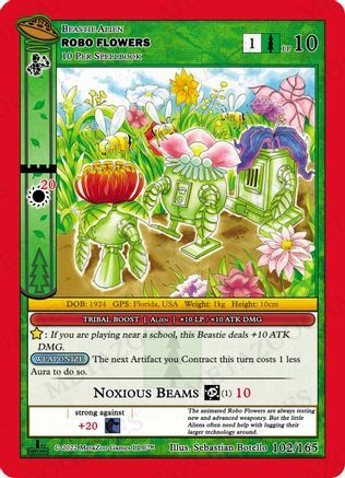 Robo Flowers Card Front
