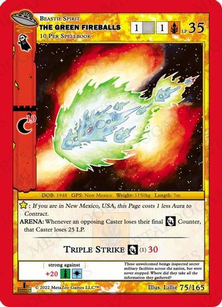 The Green Fireballs Card Front