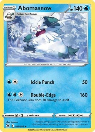Abomasnow [Icicle Punch | Double Edge] Card Front