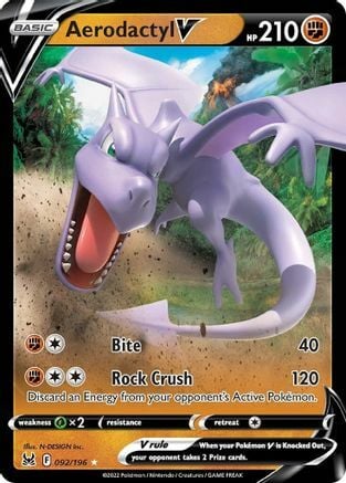 Aerodactyl V [Bite | Rock Crush] Card Front
