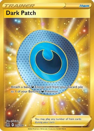 dark patch pokemon card gold Fortifiant Obscur (Dark Patch) 216/196 Shiny Trainer - Ultraboost X Epée et Bouclier 11 Origine Perdue Lost Origin Singles Pokemon Dark Patch Secret Good