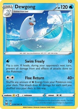 Dewgong [Swim Freely | Floe Return] Card Front