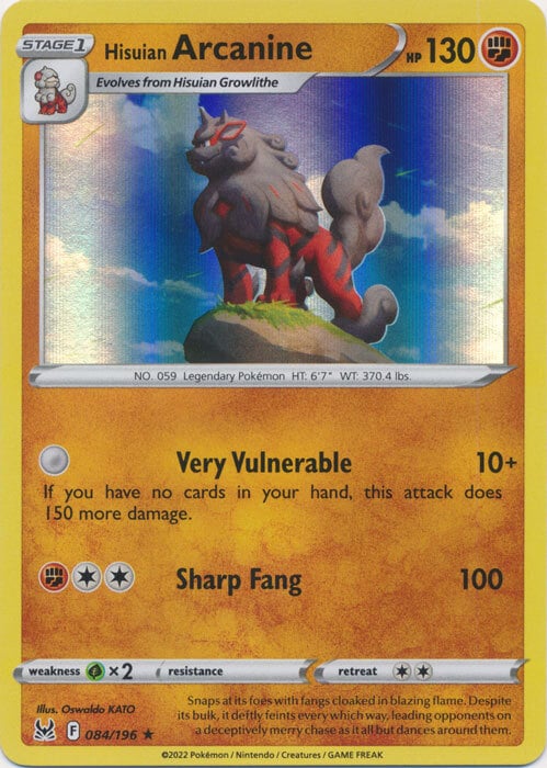 Hisuian Arcanine Card Front