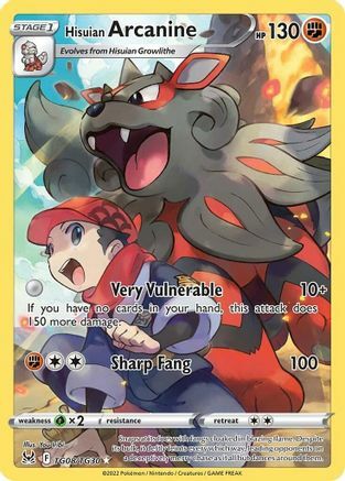 Arcanine di Hisui [Very Vulnerable | Sharp Fang] Card Front
