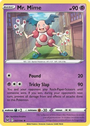 Mr. Mime [Pound | Tricky Slap] Card Front