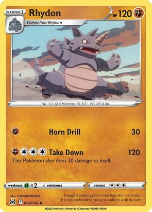Rhydon [Horn Drill | Take Down] Card Front
