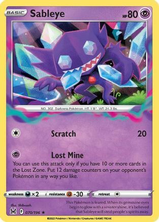Sableye [Scratch | Lost Mine] Card Front