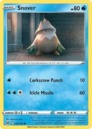 Snover [Corkscrew Punch | Icicle Missile] Card Front