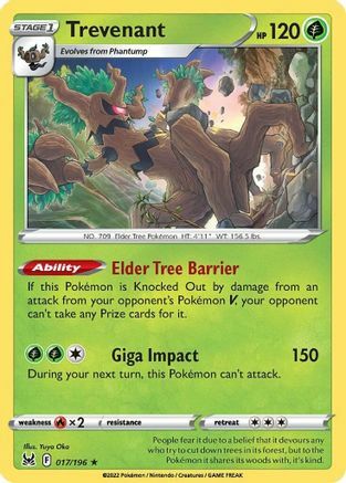 Trevenant [Elder Tree Barrier | Giga Impact] Card Front