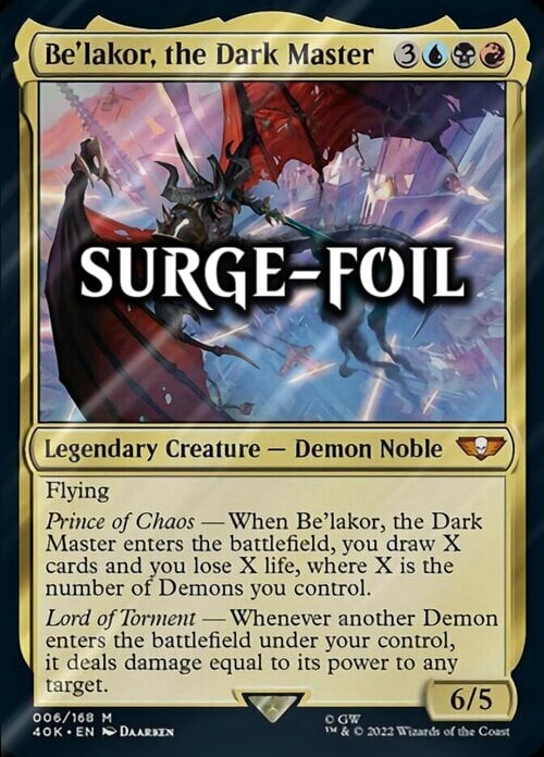 Be'lakor, the Dark Master Card Front