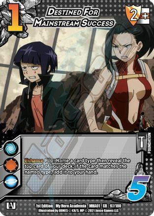 Destined for Mainstream Success Card Front