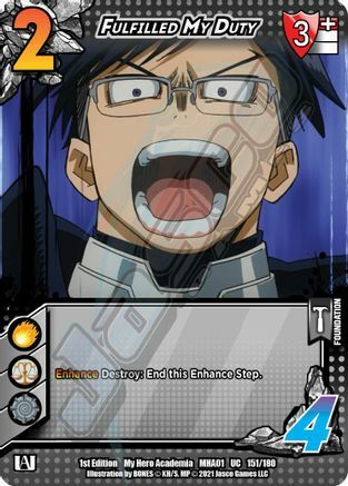 Fulfilled My Duty Card Front