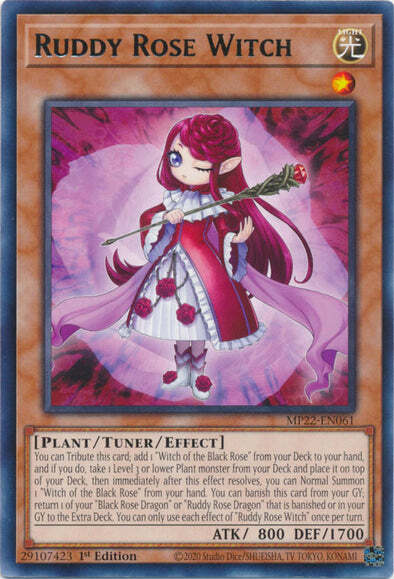 Ruddy Rose Witch Card Front