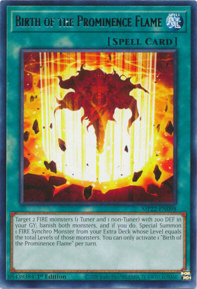 Birth of the Prominence Flame Card Front