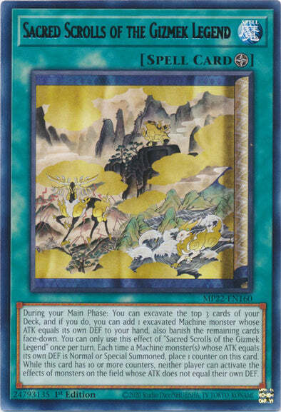 Sacred Scrolls of the Gizmek Legend Card Front