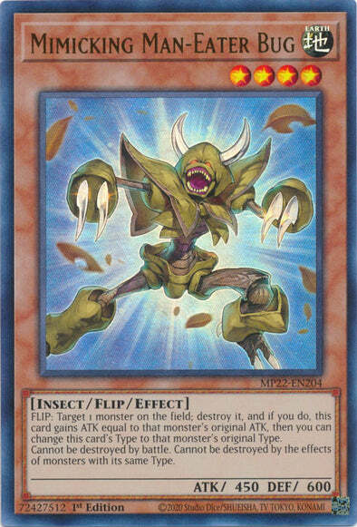 Mimicking Man-Eater Bug Card Front