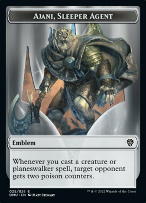 Ajani, Sleeper Agent Emblem // Soldier Card Front
