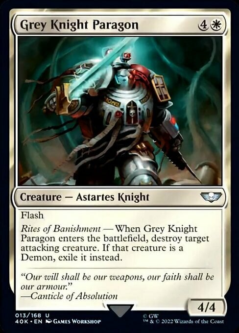 Grey Knight Paragon Card Front