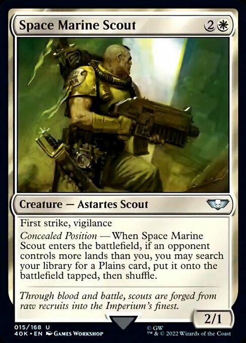 Space Marine Scout Card Front
