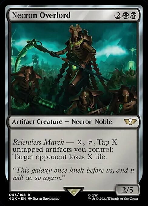 Necron Overlord Card Front